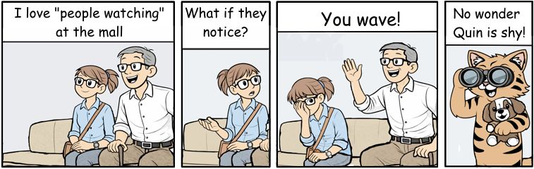 Gromlee Comic Strip - Don't Forget to Wave